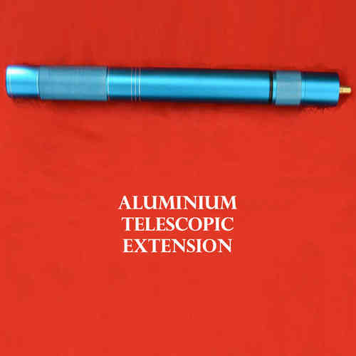 Aluminium Alloy Telecopic Snooker/Pool Cue Extension 17"-27" in Blue.