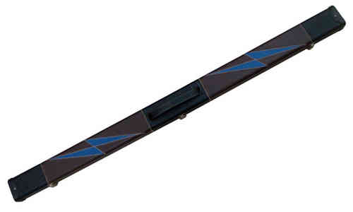 Luxury Hand Crafted Leather Lightning Design 3/4 jointed Hard Snooker Cue Case.