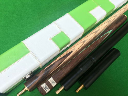 Handmade 3/4 Piece 57.1 Inch LP Champion Ash Snooker Cue Set with Case and Extension