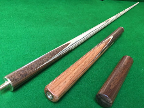 57 Inch Handmade 3/4 Ash Snooker Cue with Rosewood Butt and 8.5mm tip