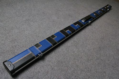 1 Piece Double Aluminium Snooker Cue Case Halo Design with Space for 2 Cues